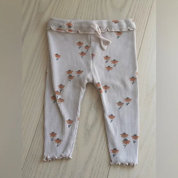 Zara Bottoms Zara Floral Ribbed Baby Leggings 69 Months Poshmark
